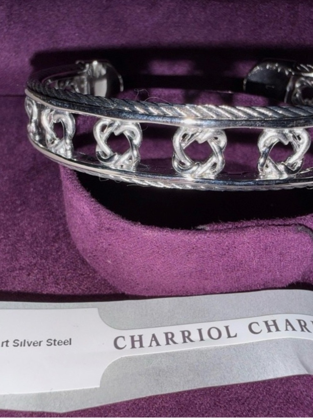 NWT Charriol-Inspired Silver Knot Cuff Bracelet - Silver
